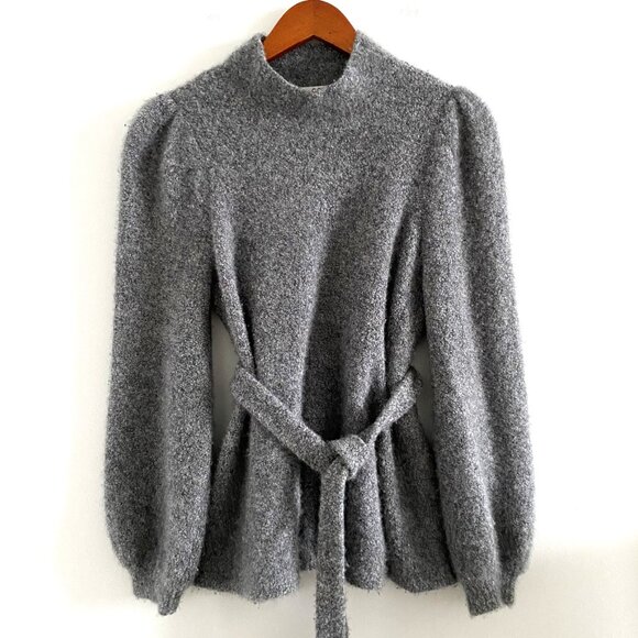 CO Sweaters - CO Cashmere Mock Neck Sweater Gray